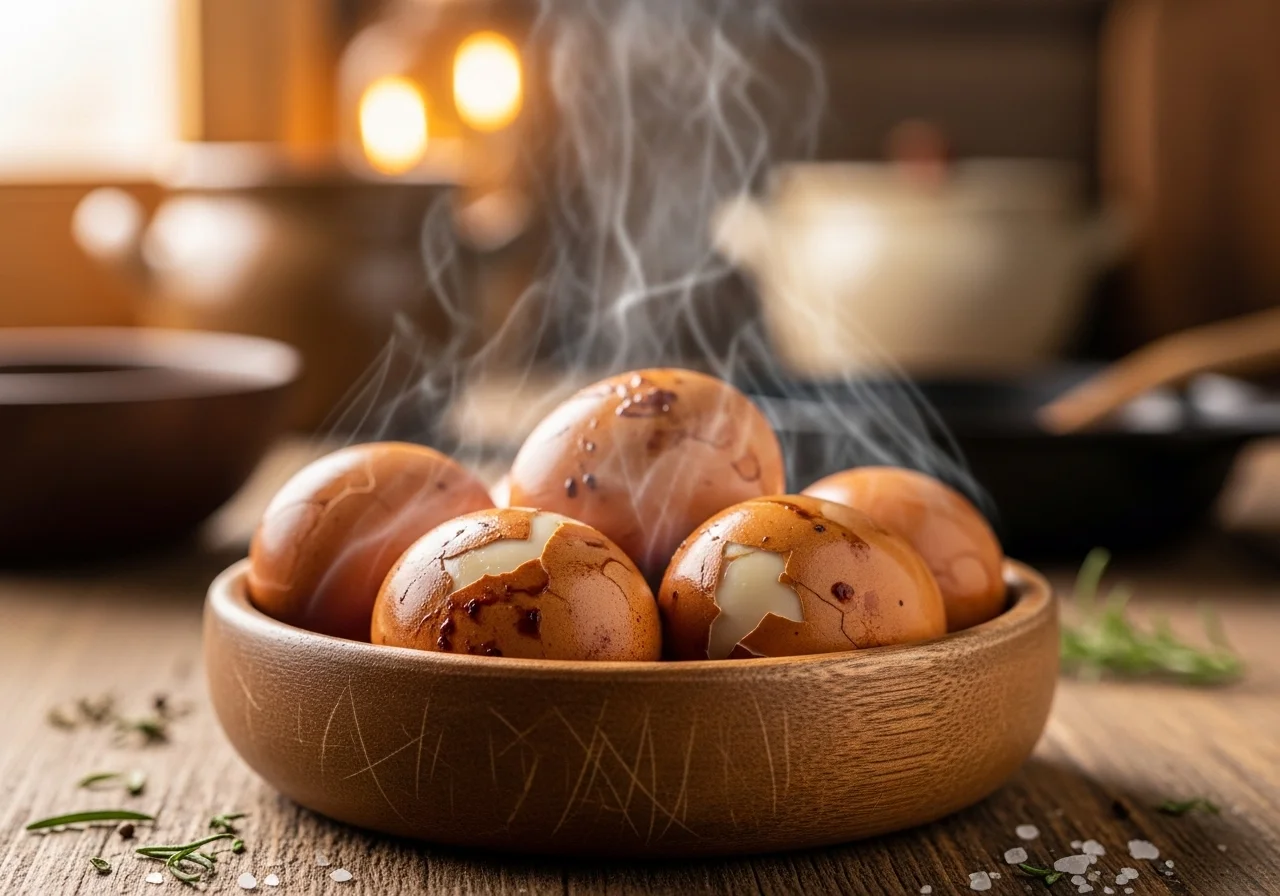 집에서 만드는 맥반석 계란의 맛, 비결은 무엇일까요?